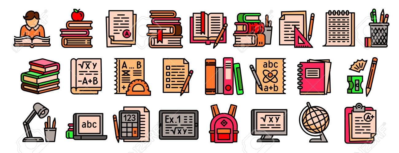 Homework Icons Set Outline Set Of Homework Vector Icons For Royalty Free Cliparts Vectors And Stock Illustration Image Homework Icons Set Outline Set Of Homework Vector Icons For Royalty Free Cliparts Vectors And Stock Illustration Image