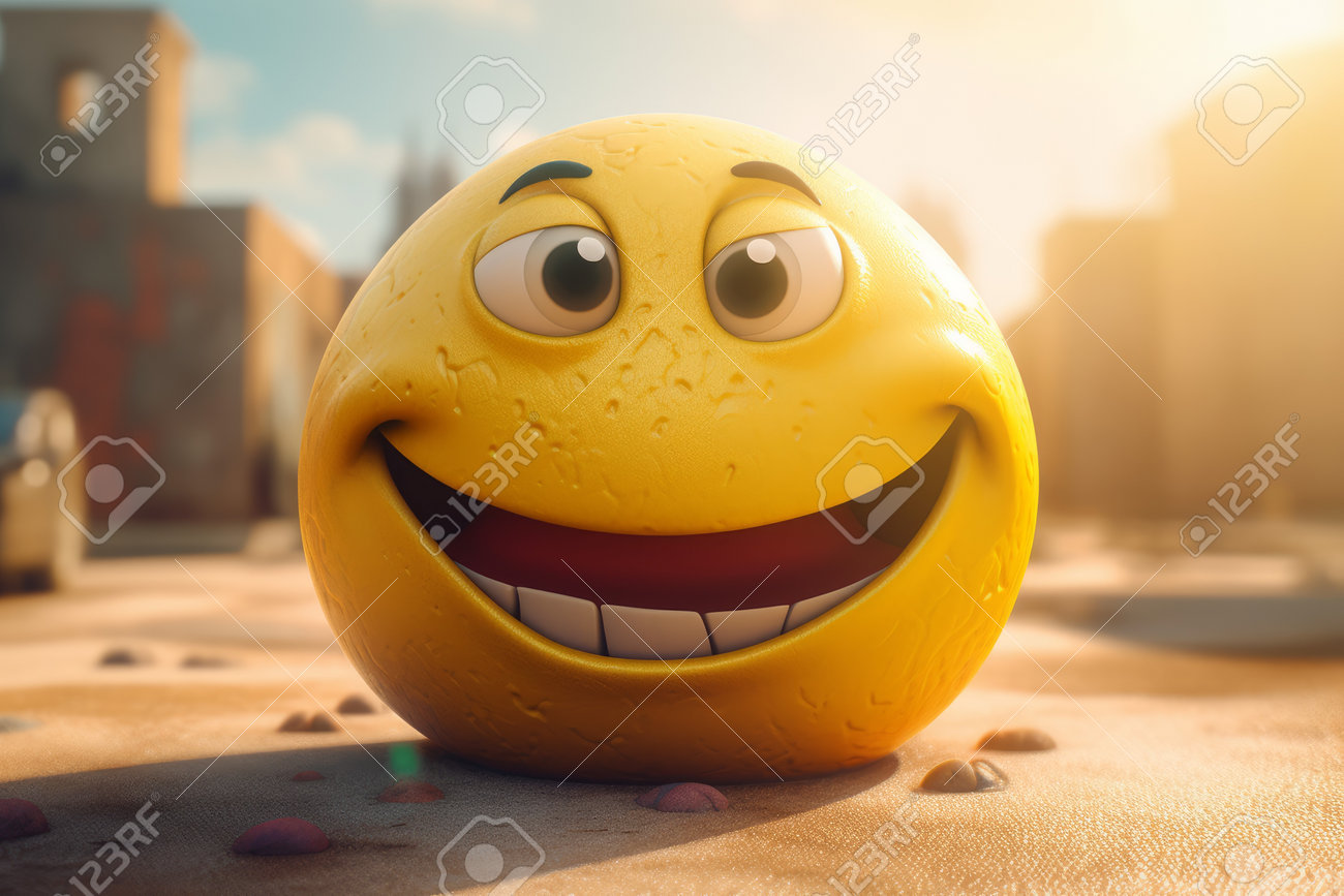 Crazy Yellow Smiley. Face Funny. Generate AI Stock Photo, Picture and  Royalty Free Image. Image 207833358., image size:1300x867