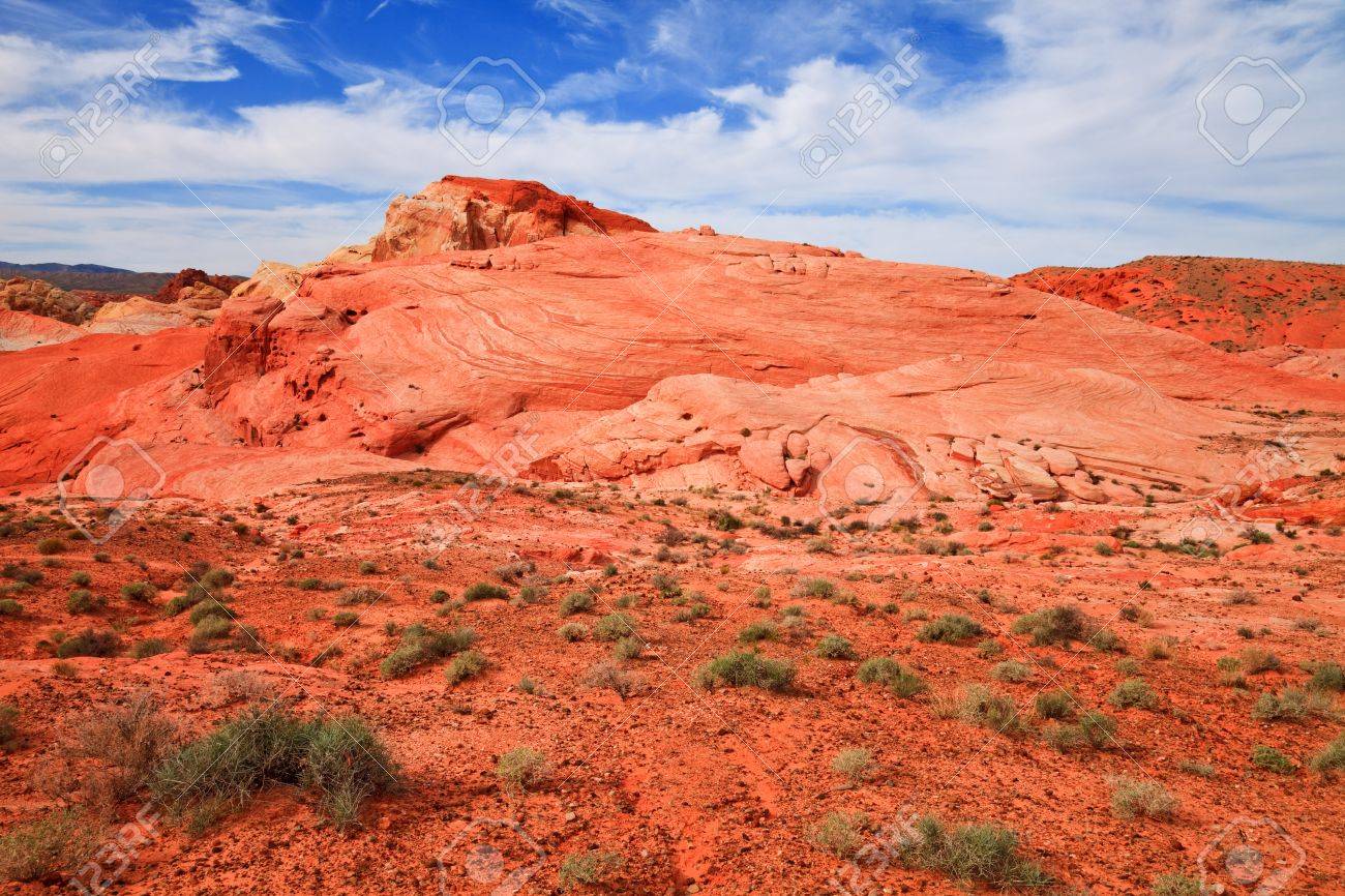 desert landscape in the valley of fire state park nevada stock