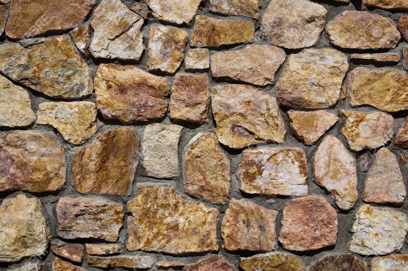 stone wall at the genereal patton museum california stock photo