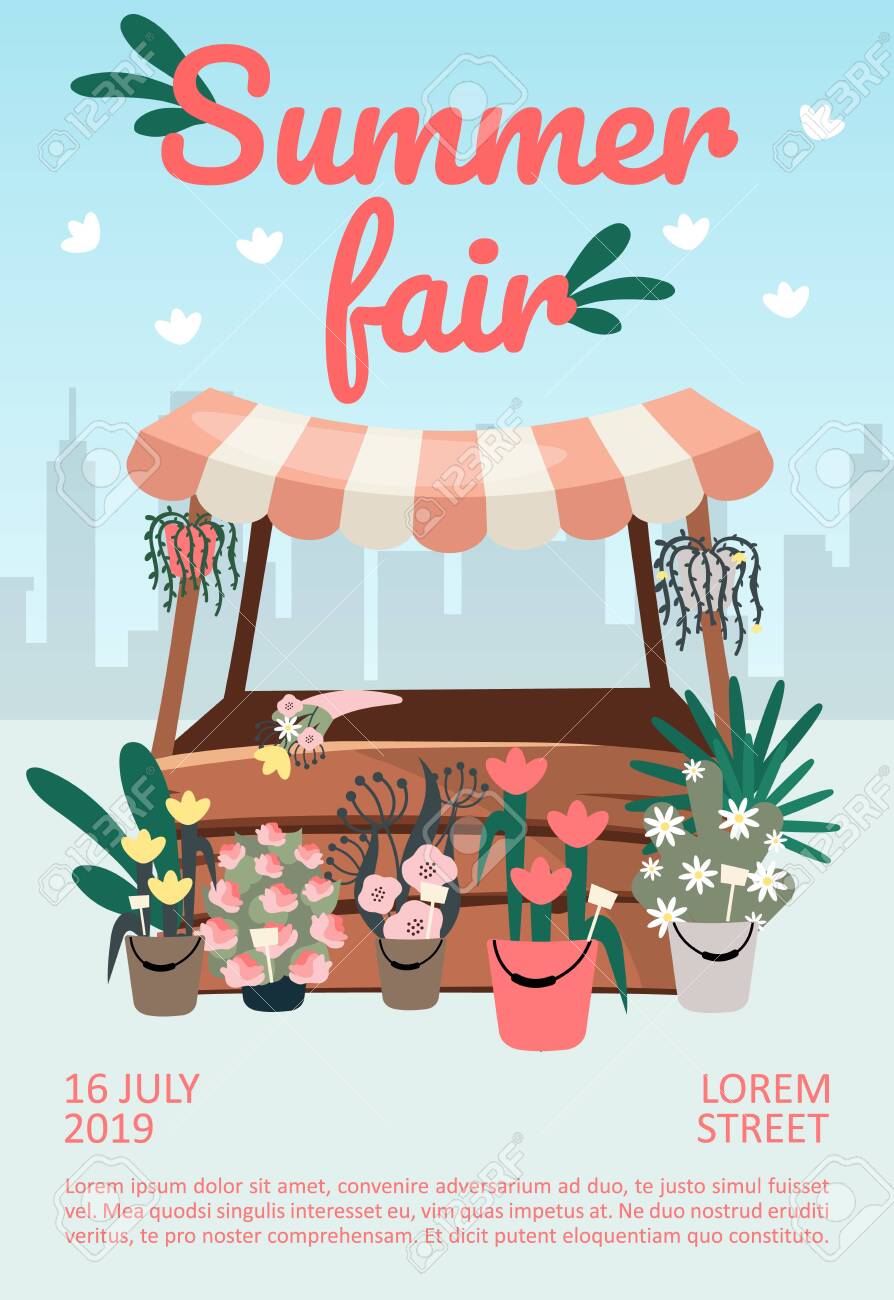 summer fair brochure template street market funfair stall fun fair flyer template