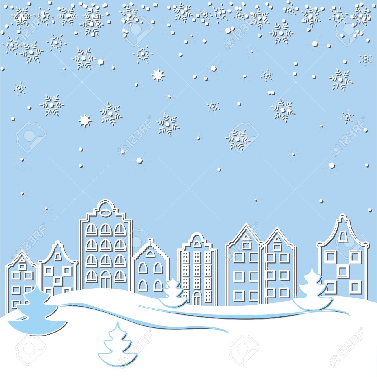 Vector Template For Christmas Cards Invitations Backgrounds
