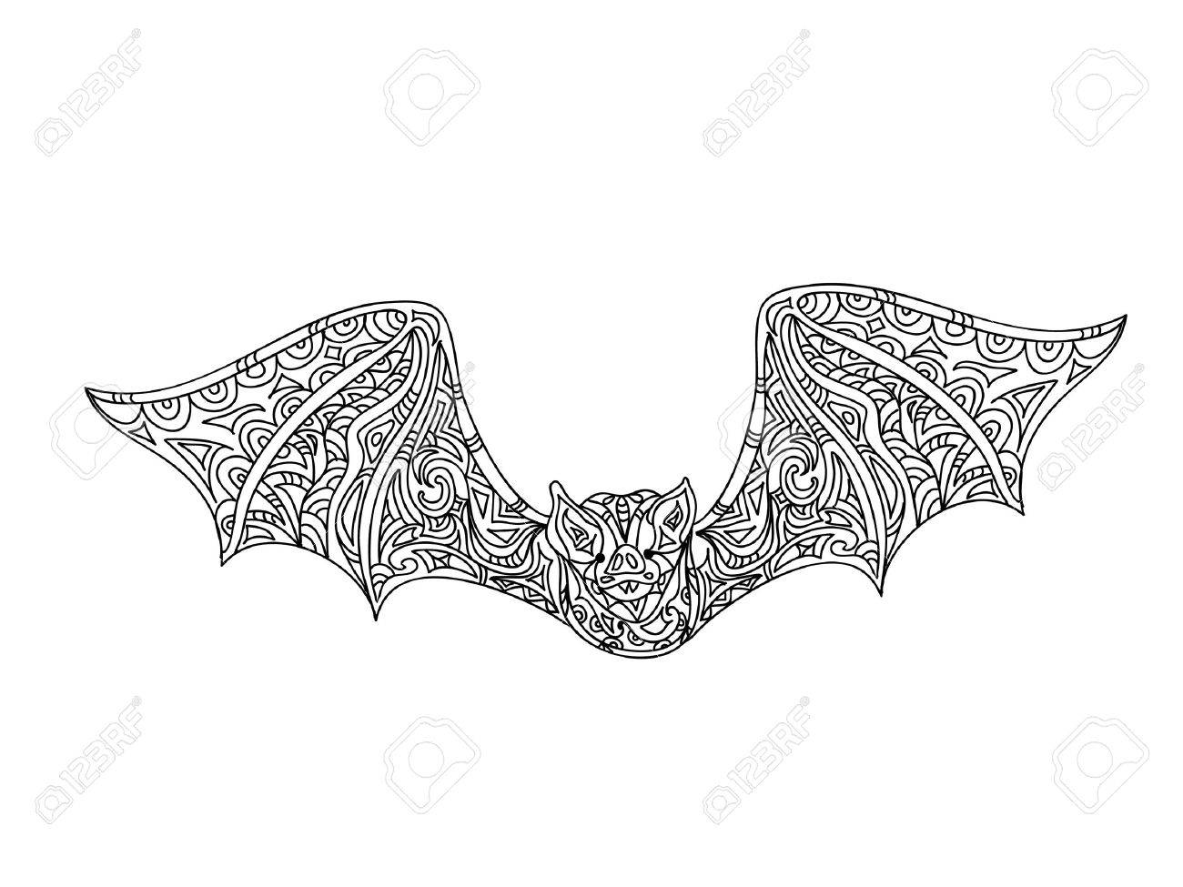 Bat Page A Colorier Clip Art Libres De Droits Vecteurs Et Illustration Image