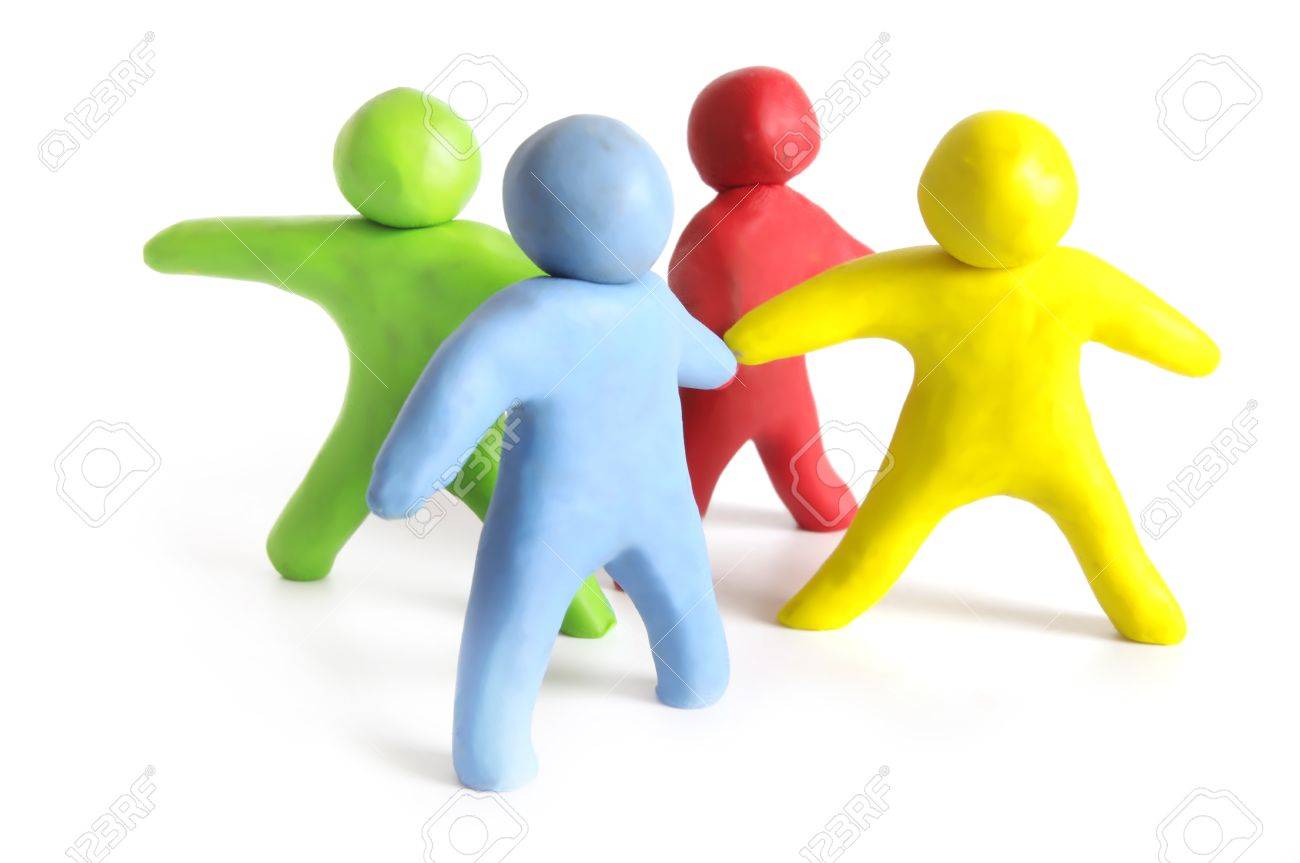 muñecos de plastilina humanos