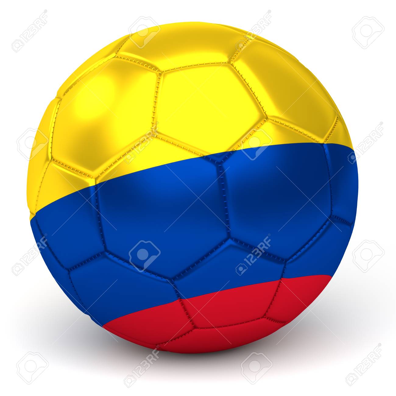 soccer ball with colombian flag 3d render stock photo picture and