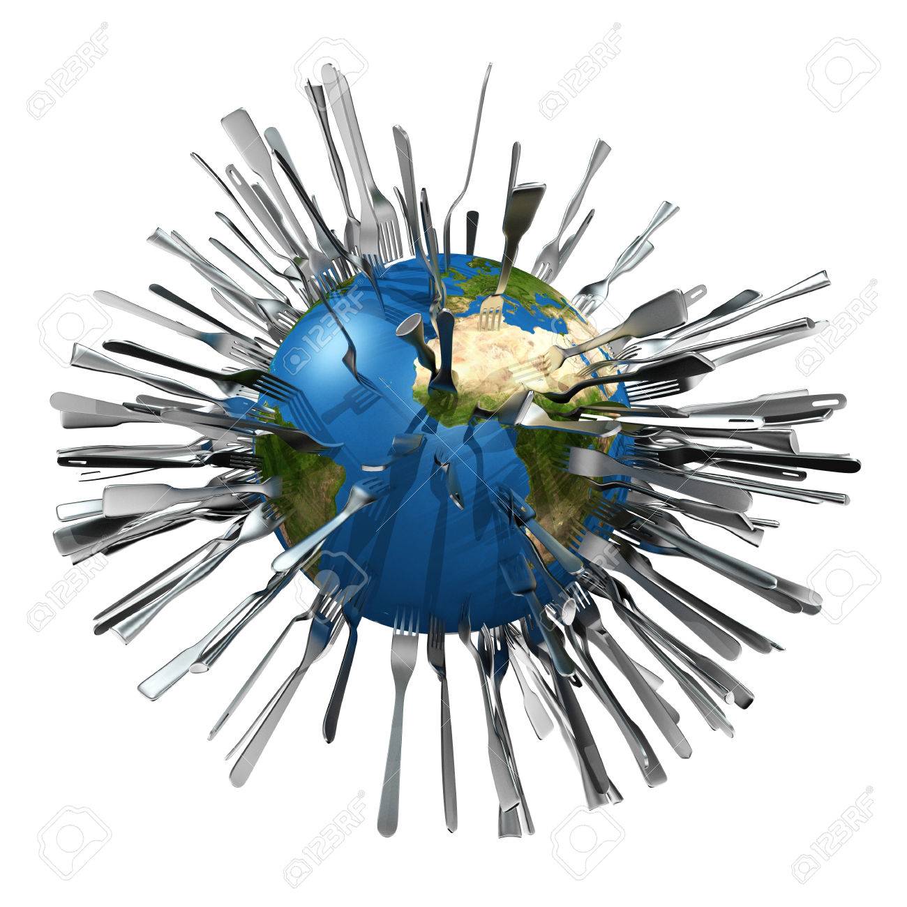 世界の人口と食糧不足の成長に関する象徴的なイメージ の写真素材 画像素材 Image