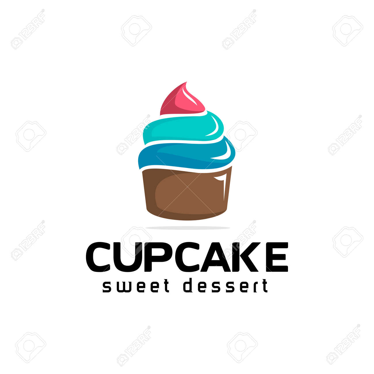 Cupcake Logo Template Simple Beauty Design Sweet Bakery Modern Royalty Free Cliparts Vectors And Stock Illustration Image
