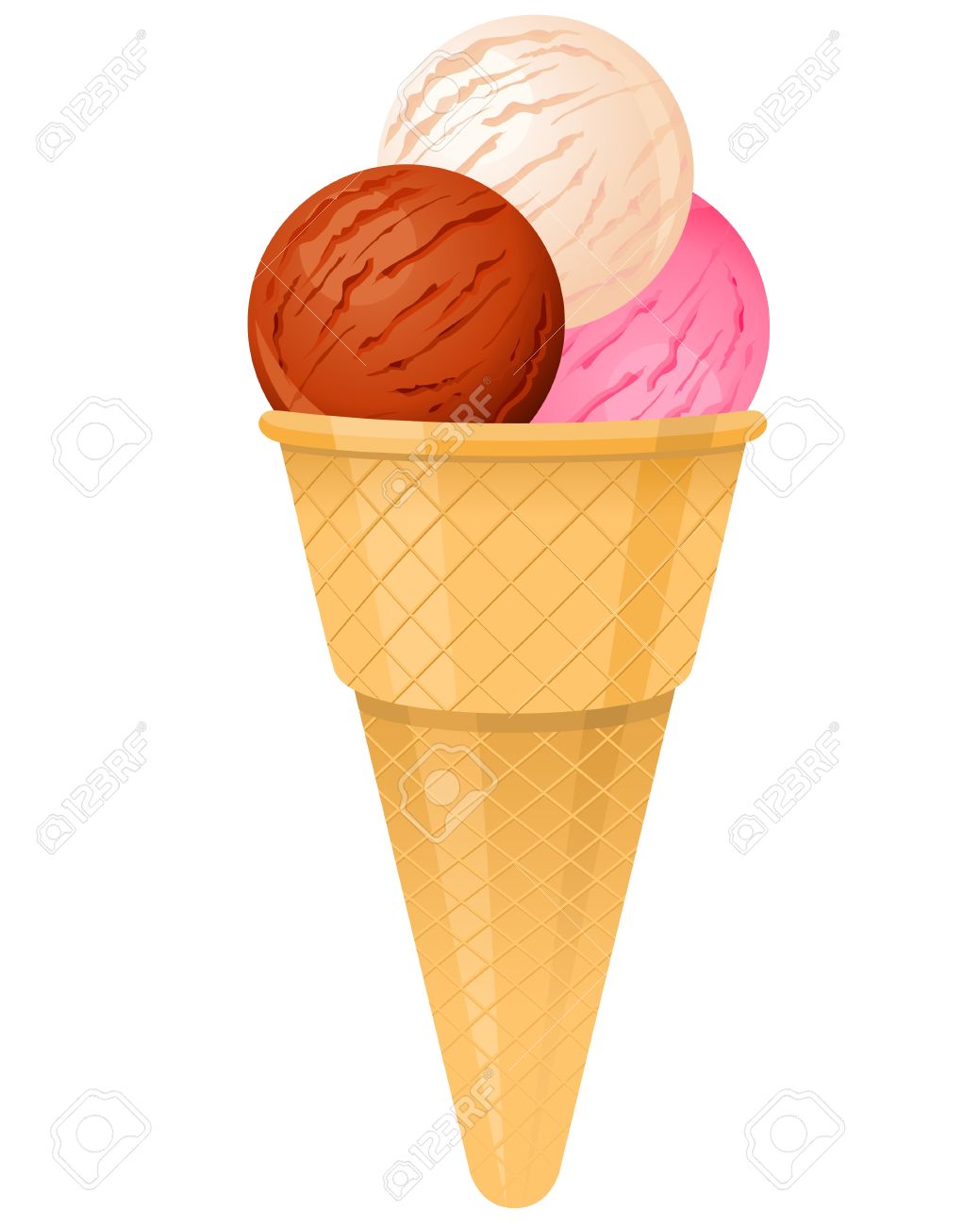 icecream cone isolated on