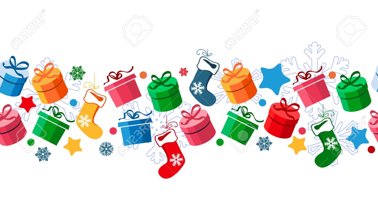 border with christmas gift boxes royalty free cliparts vectors and gift border