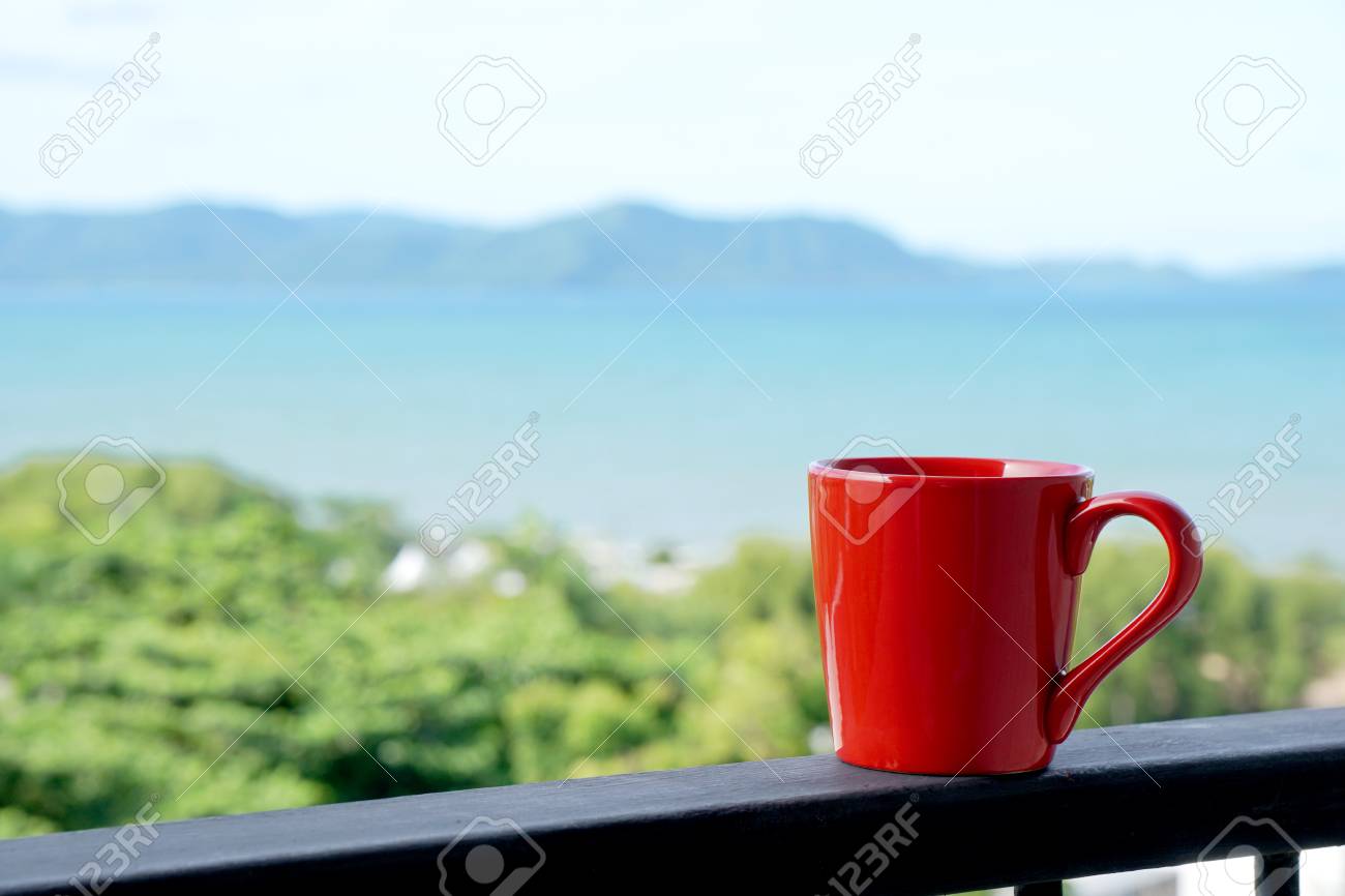 Relax Sea In View Background Morning Red The Coffee Mug With 34LRc5Ajq