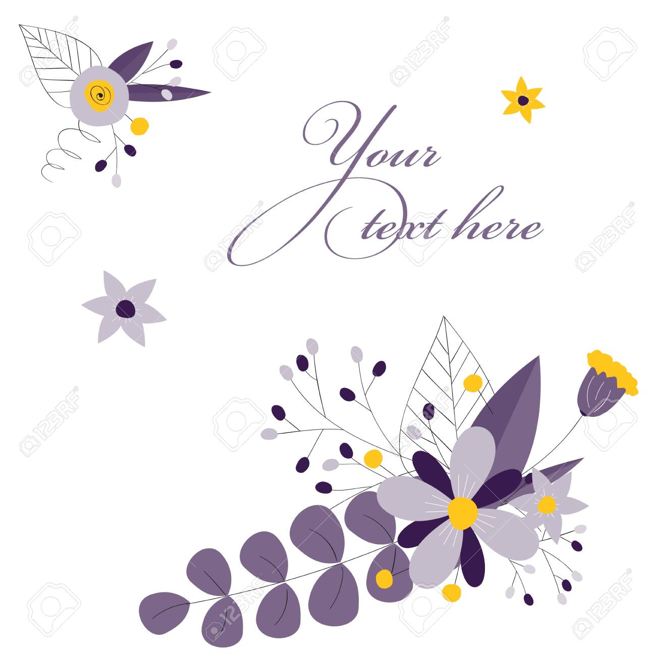 abstract floral card with your text floral frame template hand royalty free cliparts vectors and stock illustration image 143277517 abstract floral card with your text floral frame template hand royalty free cliparts vectors and stock illustration image 143277517