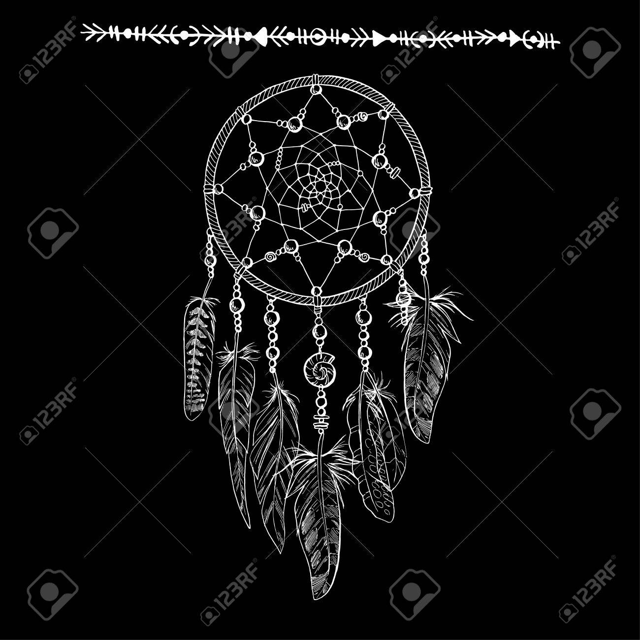 手描き華やかな白い組み立てられて Dreamcatchers 羽 黒の背景に分離された宝石 占星術 霊性 魔法のシンボル 民族部族の要素 ベクトルの イラスト素材 ベクタ Image 手描き華やかな白い組み立てられて Dreamcatchers 羽 黒の背景に分離された宝石 占星術 霊性 魔法のシンボル 民族部族の要素 ベクトルの イラスト素材 ベクタ Image