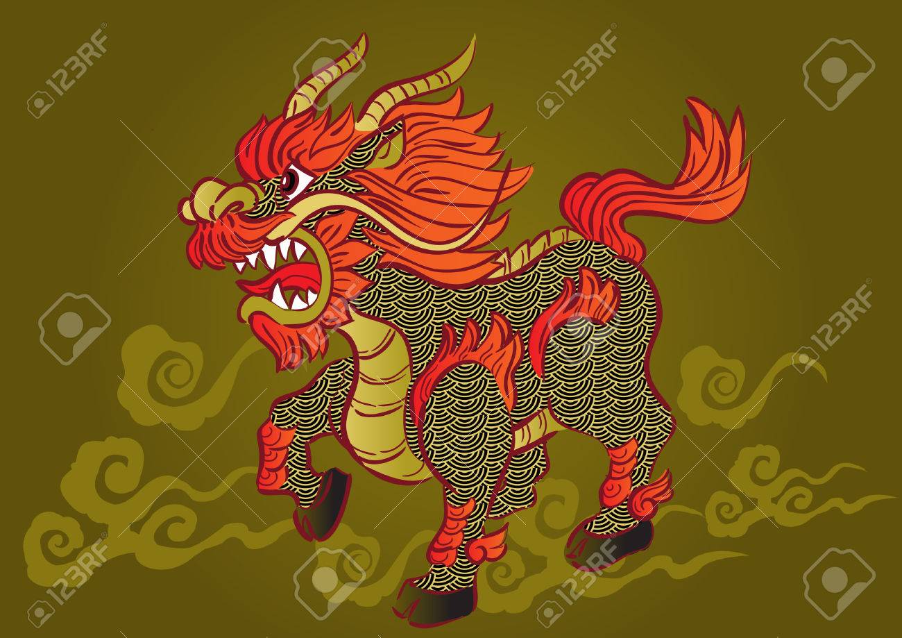黄金の麒麟 のイラスト素材 ベクタ Image