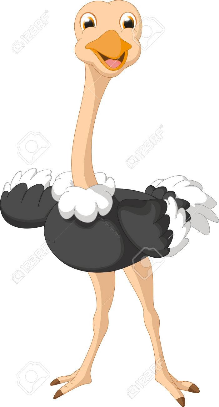 かわいいダチョウ漫画 のイラスト素材 ベクタ Image