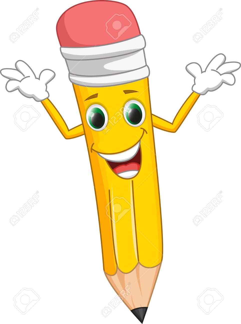 Cute Cartoon Pencil Royalty Free Cliparts Vectors And Stock Illustration Image
