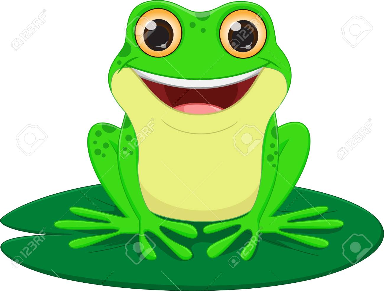 cute frog cartoon royalty