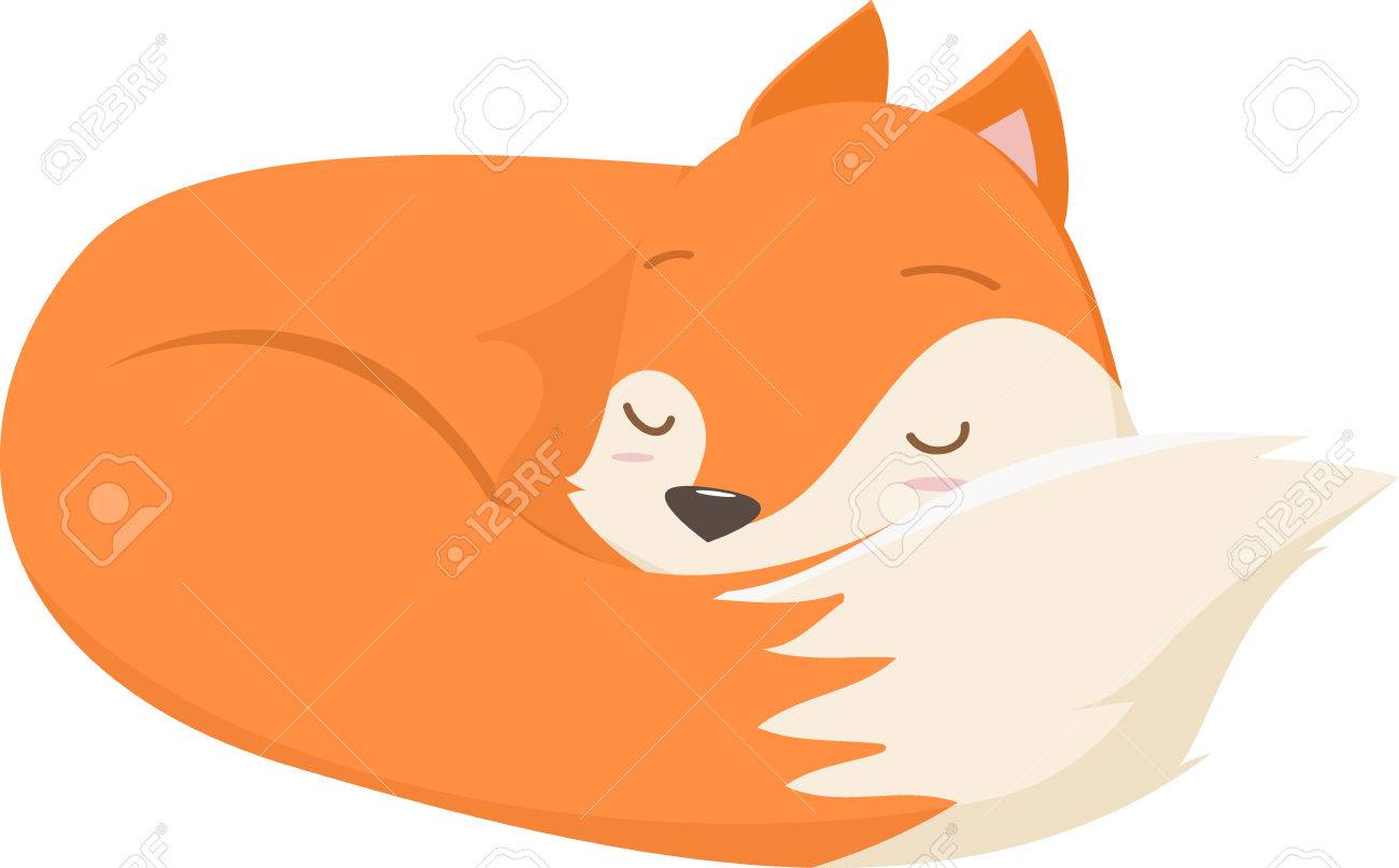 漫画が眠っているかわいいキツネのイラスト のイラスト素材 ベクタ Image 漫画が眠っているかわいいキツネのイラスト のイラスト素材 ベクタ Image