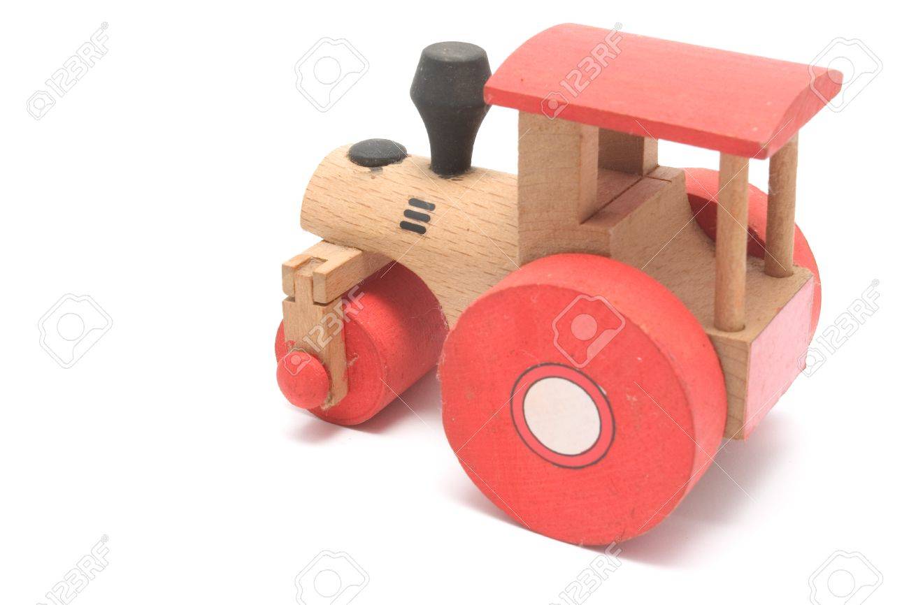 tractor de madera juguete