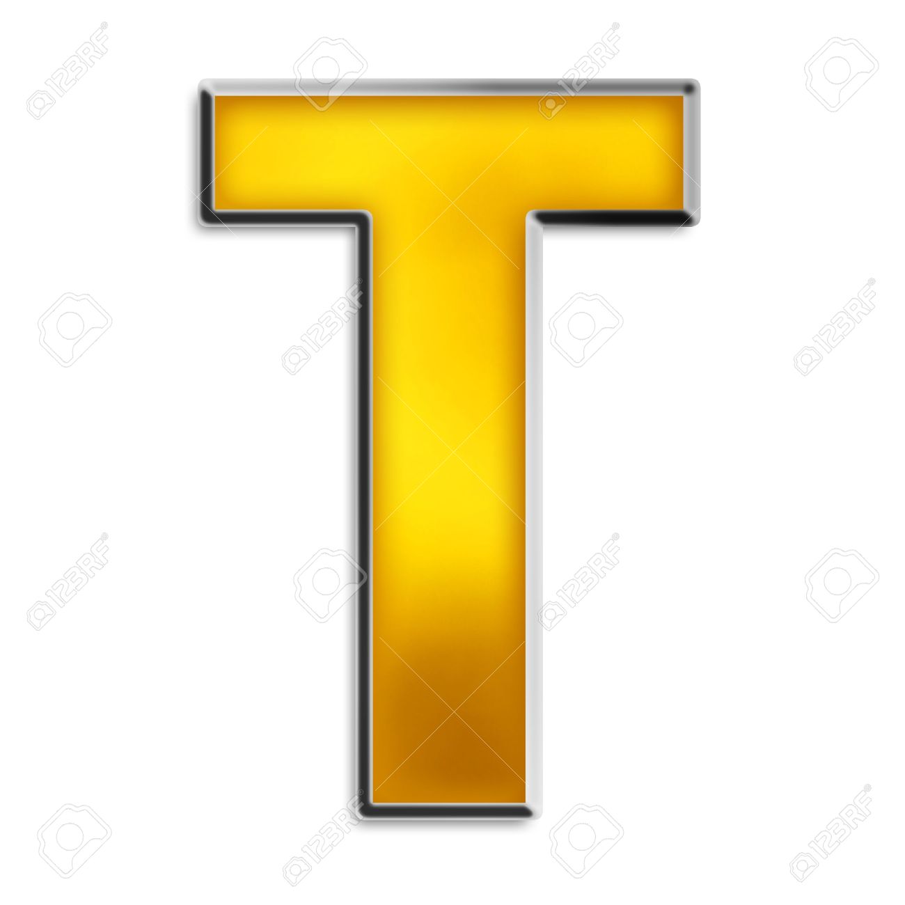 3d capital t in shiny yellow gold isolated on white stock photo capital letter t