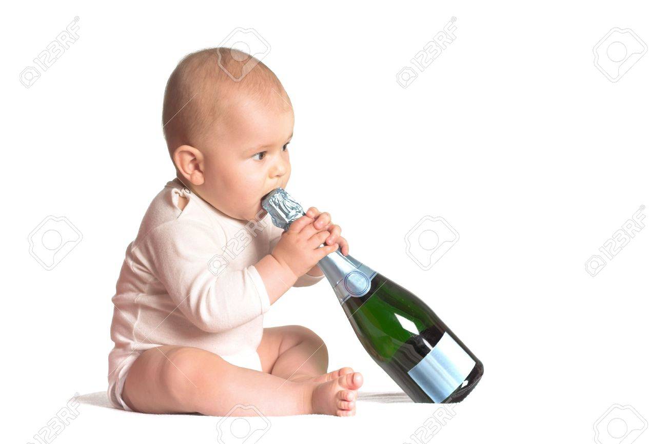 champagne baby bottle