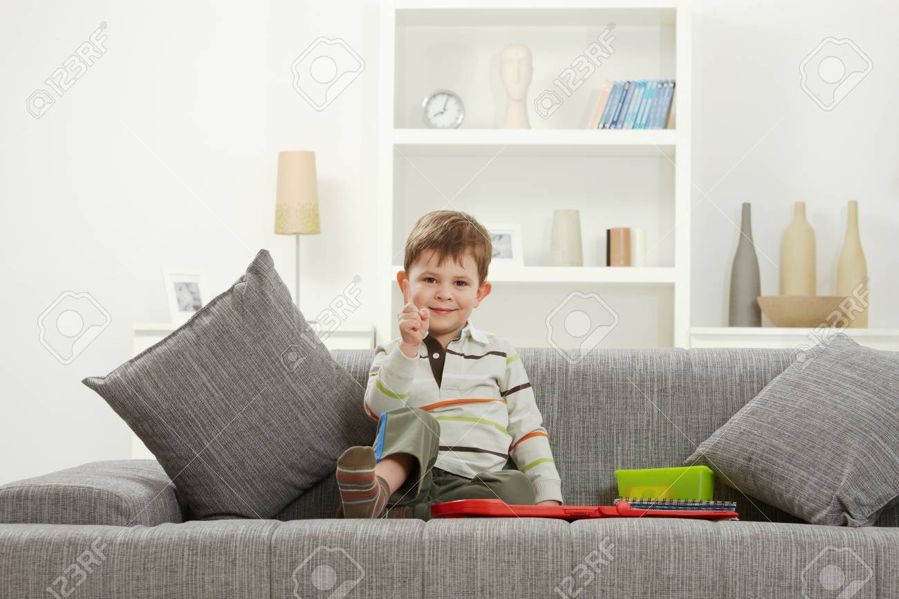 kid on couch