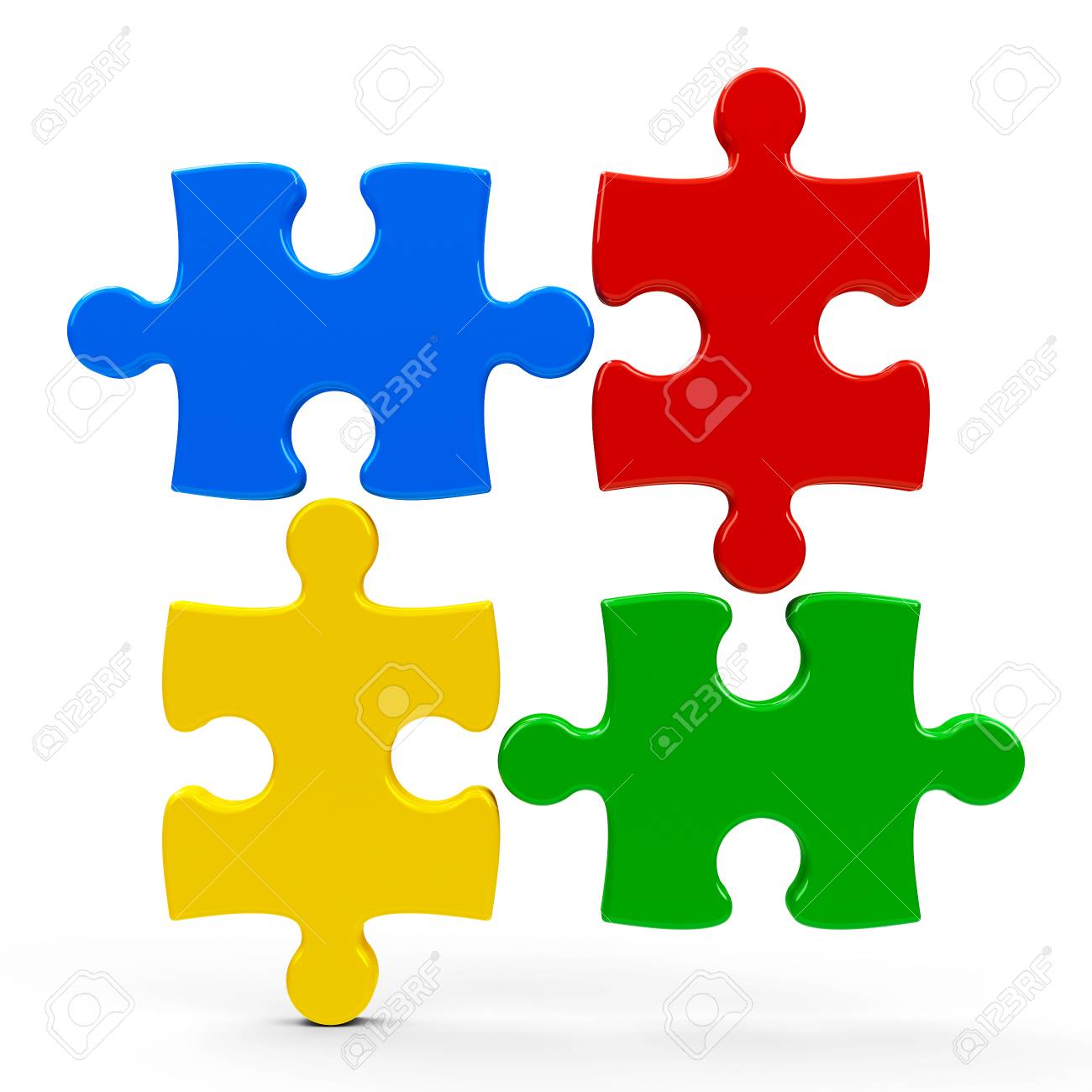 Abstracte Puzzelstukjes Die Op Een Witte Achtergrond Worden Geisoleerd Vertegenwoordigt Groepswerkconcept Het Driedimensionele Teruggeven 3d Illustratie Royalty Vrije Foto Plaatjes Beelden En Stock Fotografie Image