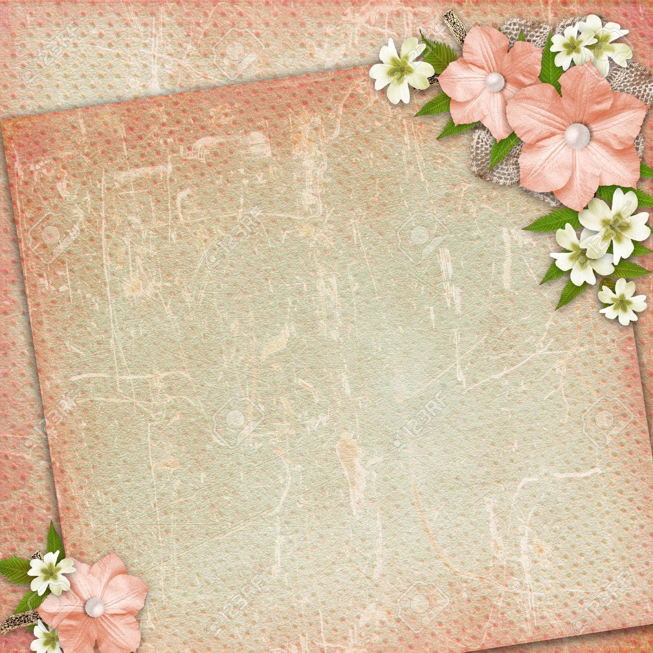 Vintage Background With Lace And Flower Composition Stock Photo Vintage Background With Lace And Flower Composition Stock Photo
