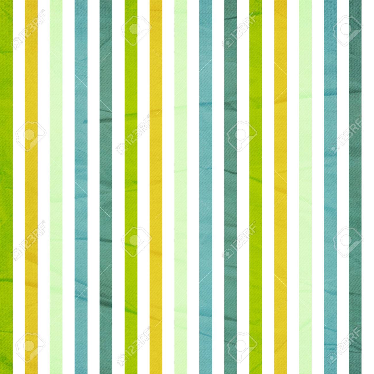 カラフルな緑 黄色と白のストライプの背景 の写真素材 画像素材 Image