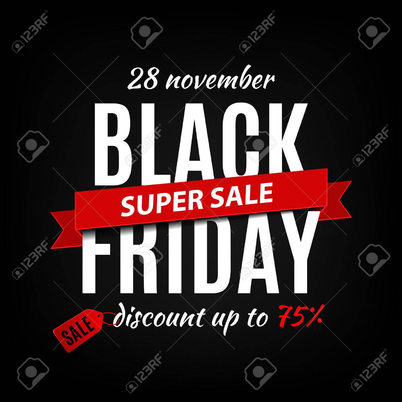 black friday sale inscription design template black friday banner