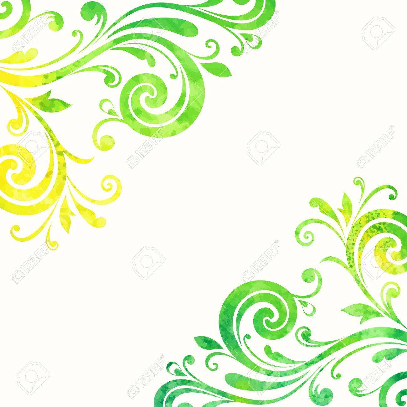 花のフレーム飾り枠のイラスト素材 ベクタ Image