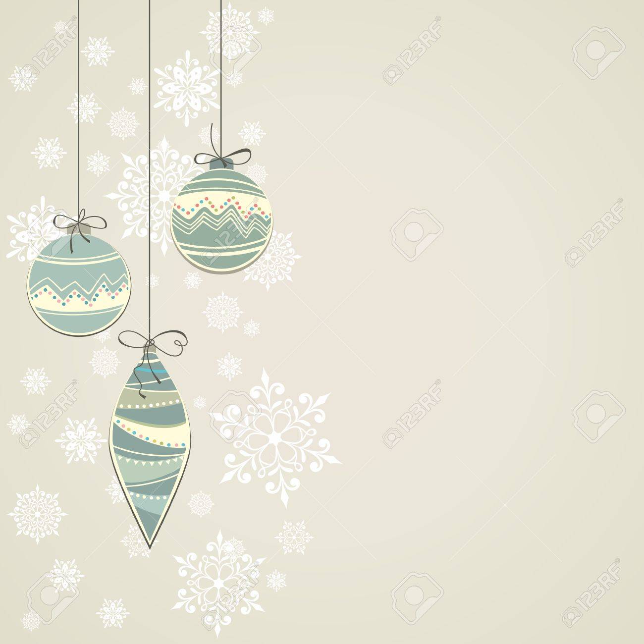 new year postcard christmas background with balls christmas new year postcard