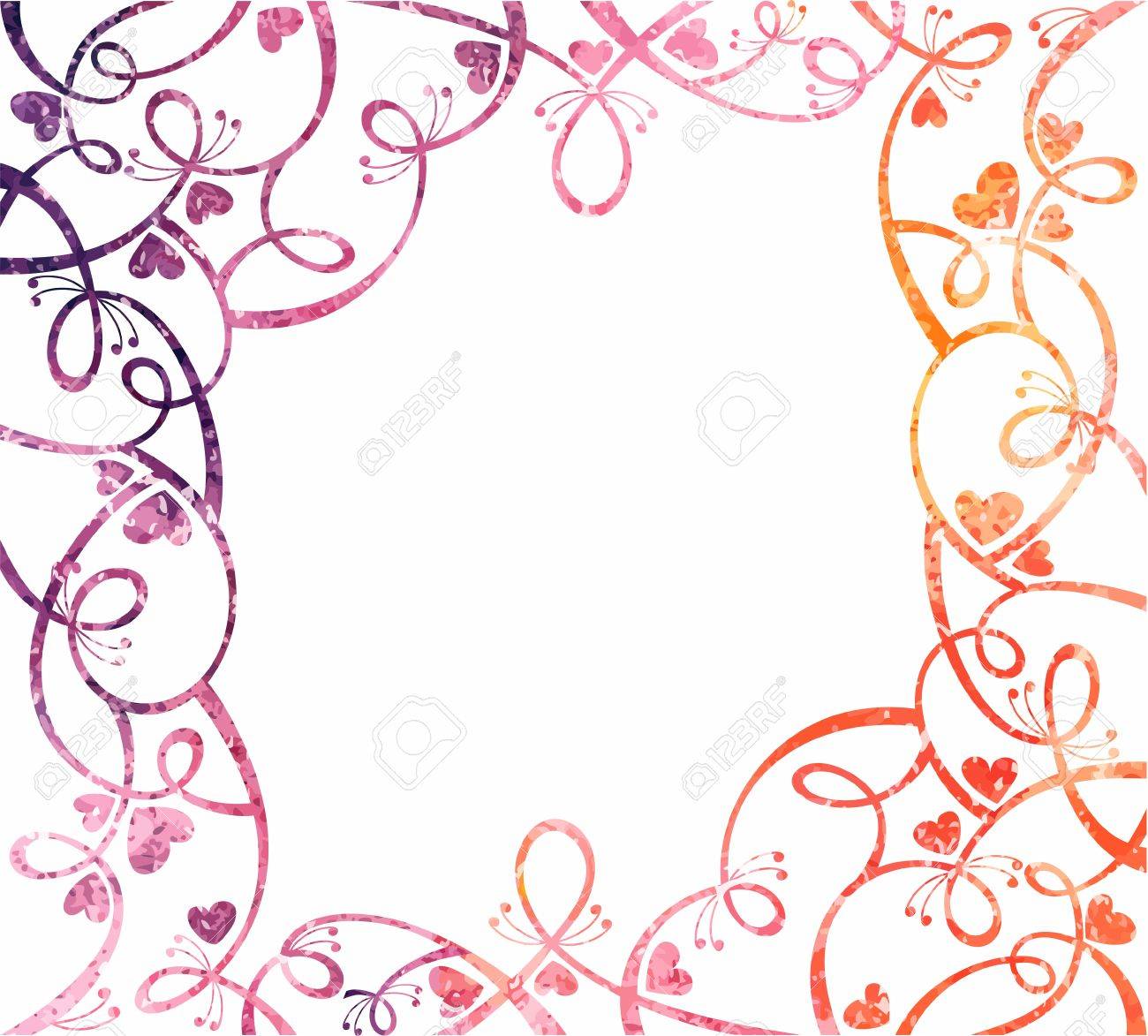 floral artistic frame vector