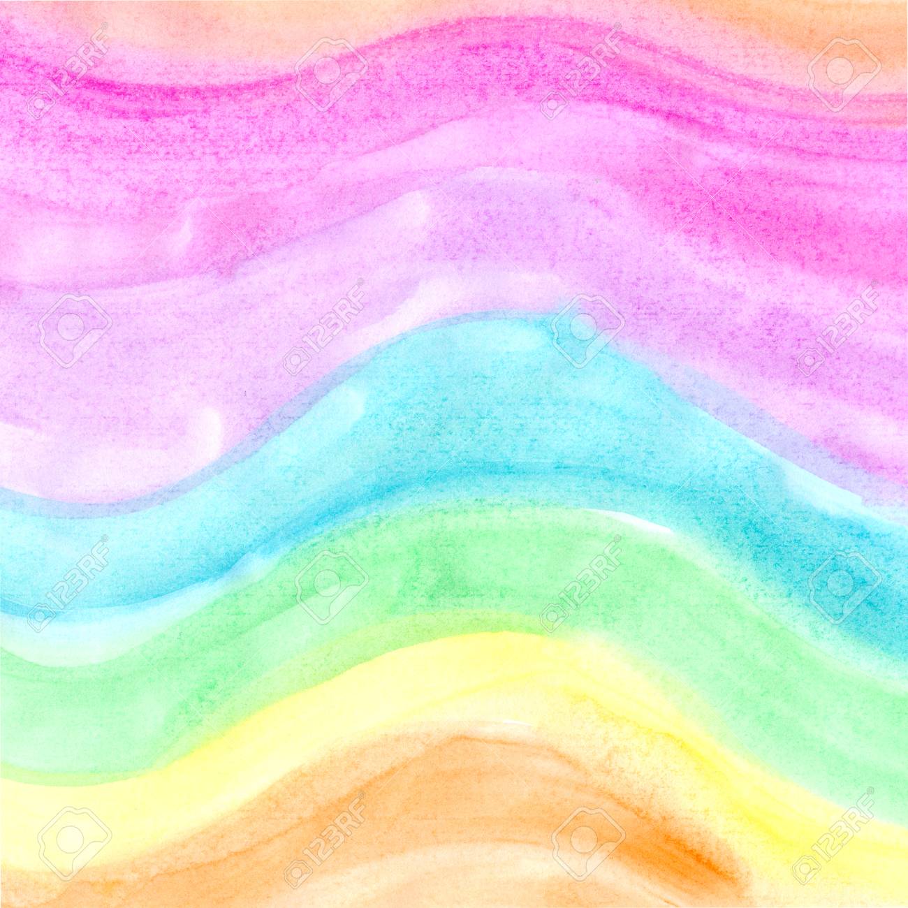 Watercolor Bright Background Multicolor Watercolor Splash Stock
