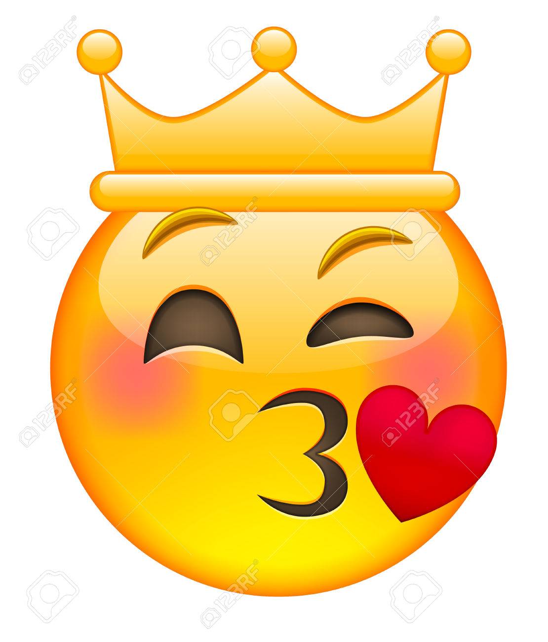 a kissing eye wink face with crown kissing eye wink face emoji