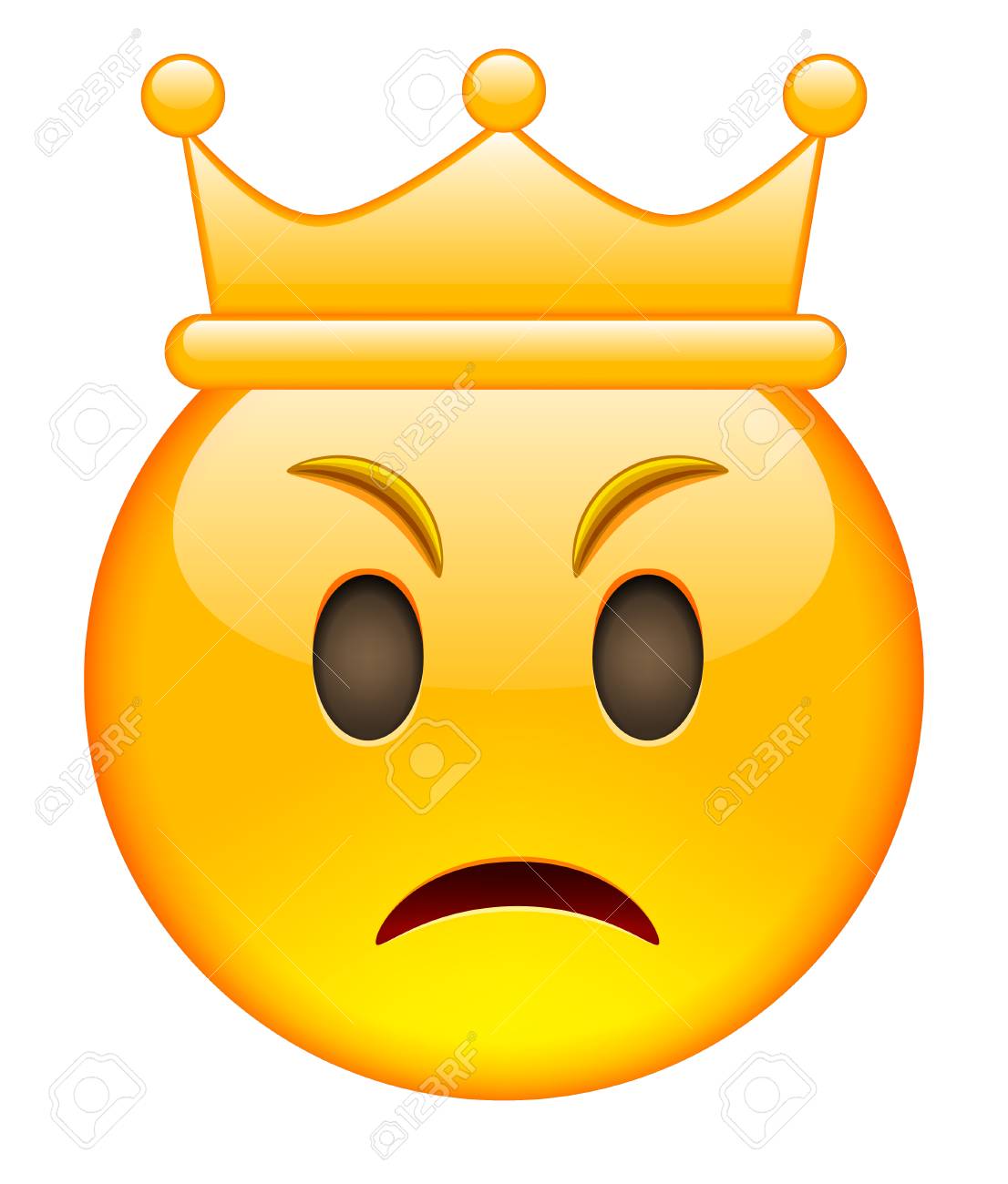 angry face with crown angry emoji with crown angry smile emoticon