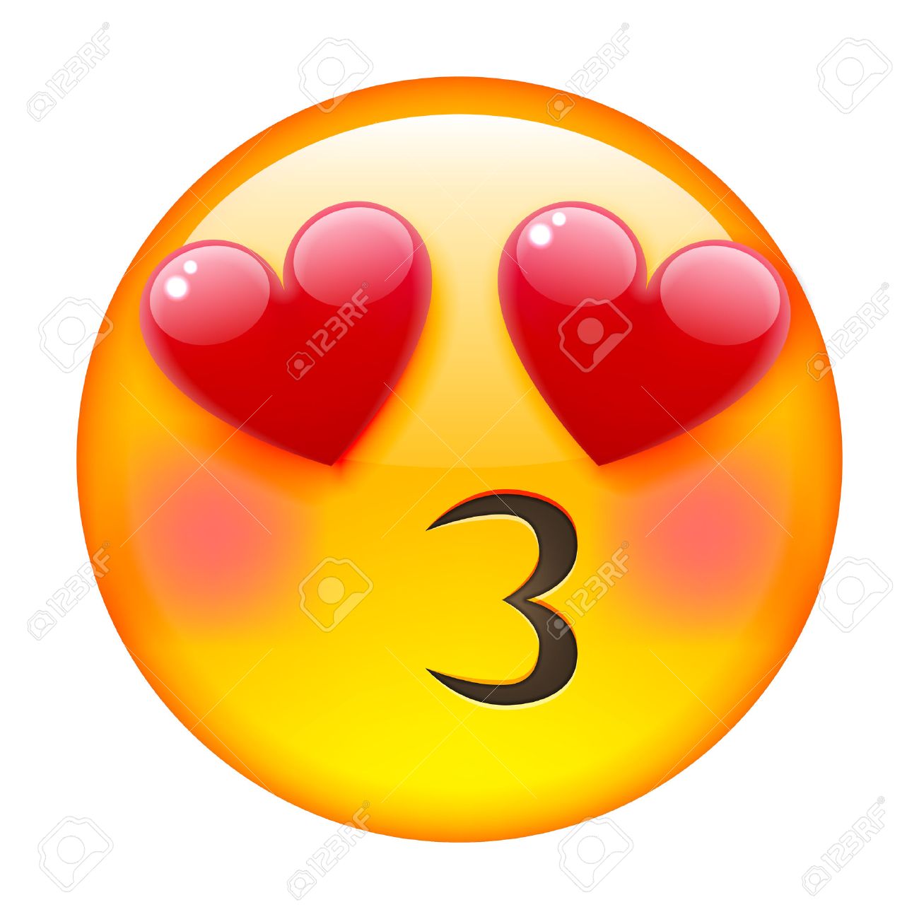 smile in love kissing emoticon kissing emoji in love isolated