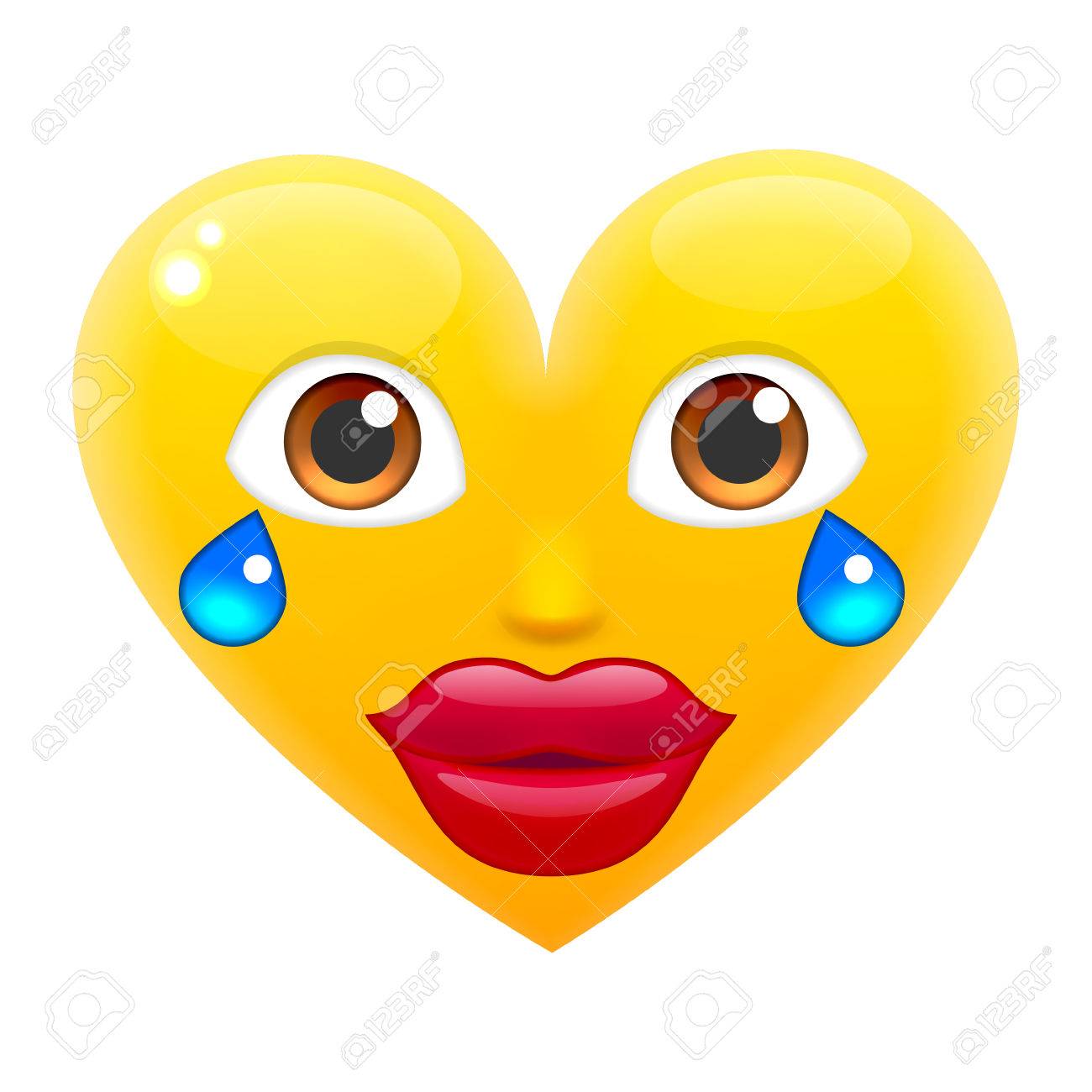 Weinen Herz Lacheln Emoticon Mit Tranen Herz Emoji Mit Tranen Fur Den 14 Februar Fur Den Valentinstag Isolierten Vektor Illustration Auf Weissem Hintergrund Lizenzfrei Nutzbare Vektorgrafiken Clip Arts Illustrationen Image 70382778
