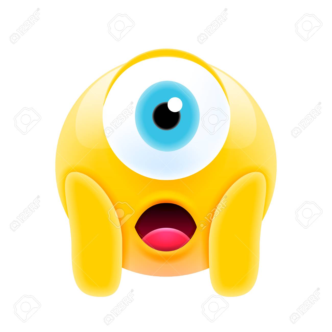 Premium Photo  A surprised look fearful emoji face, scared