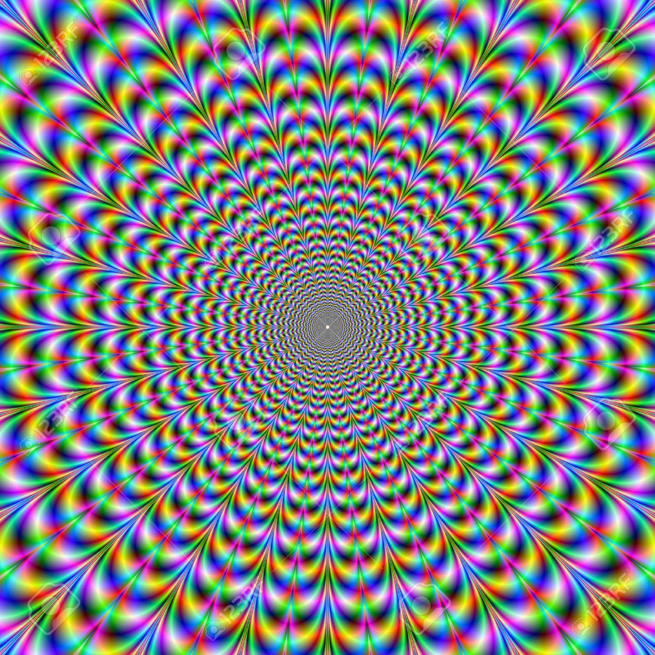 psychedelic web digital abstract image with a psychedelic circular