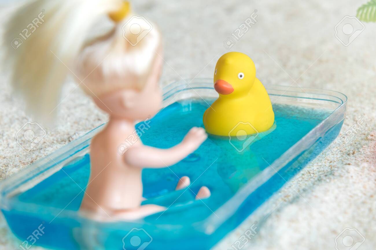 baby doll bathing