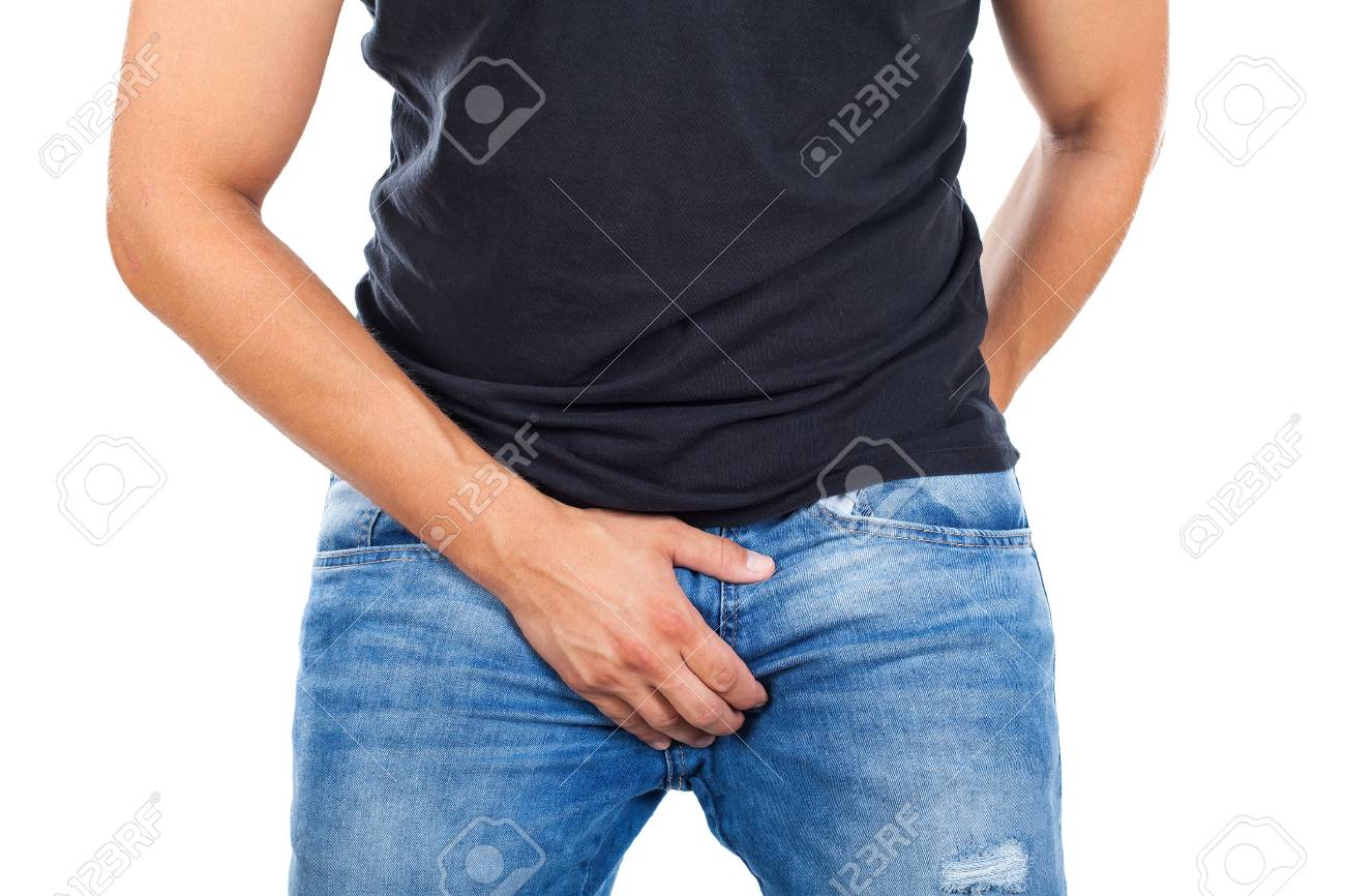 Close up young man with casual outfit holding his on isolated background - 85247726 Close up young man with casual outfit holding his on isolated background - 85247726