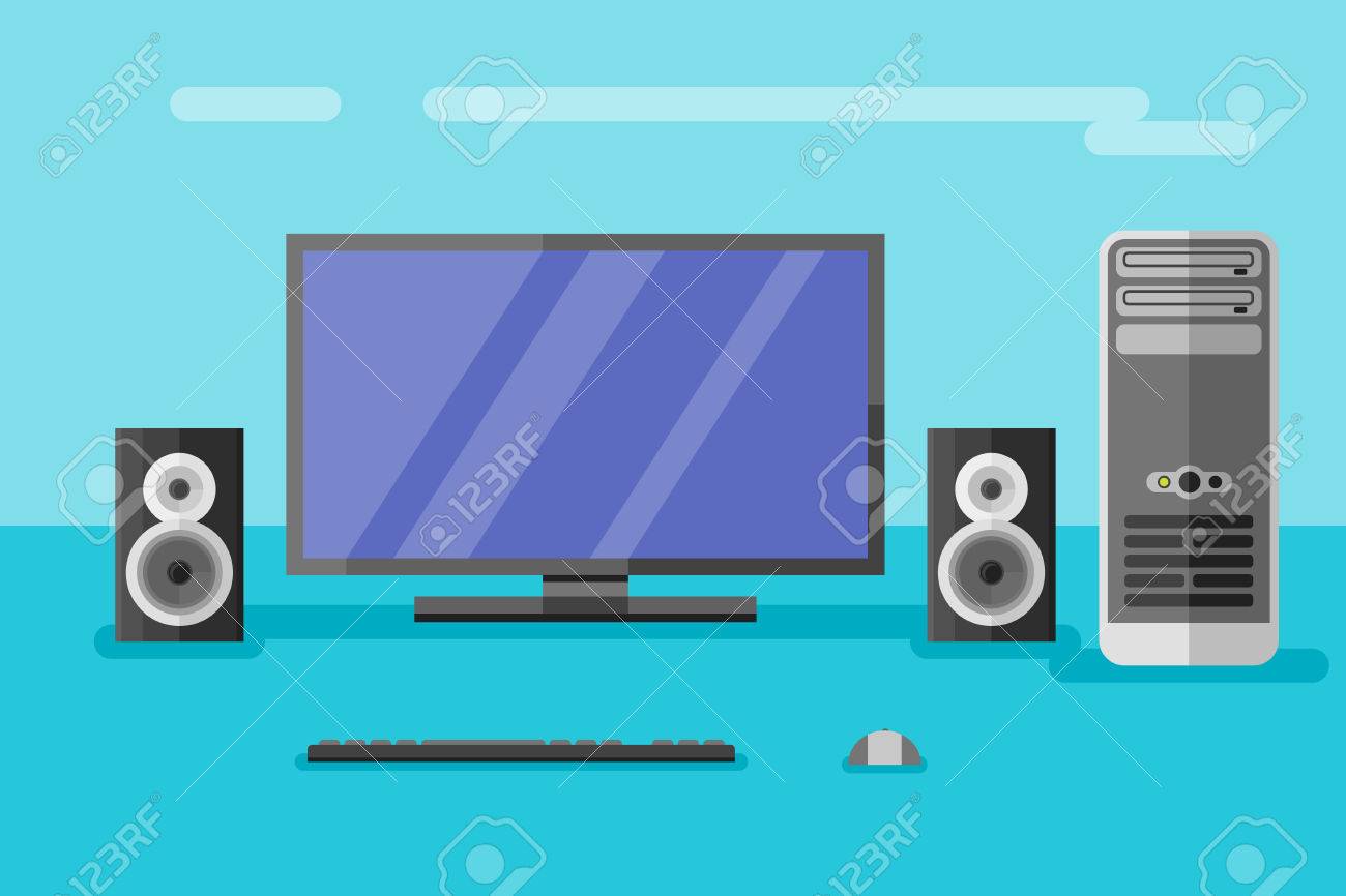 keyboard monitor speakers