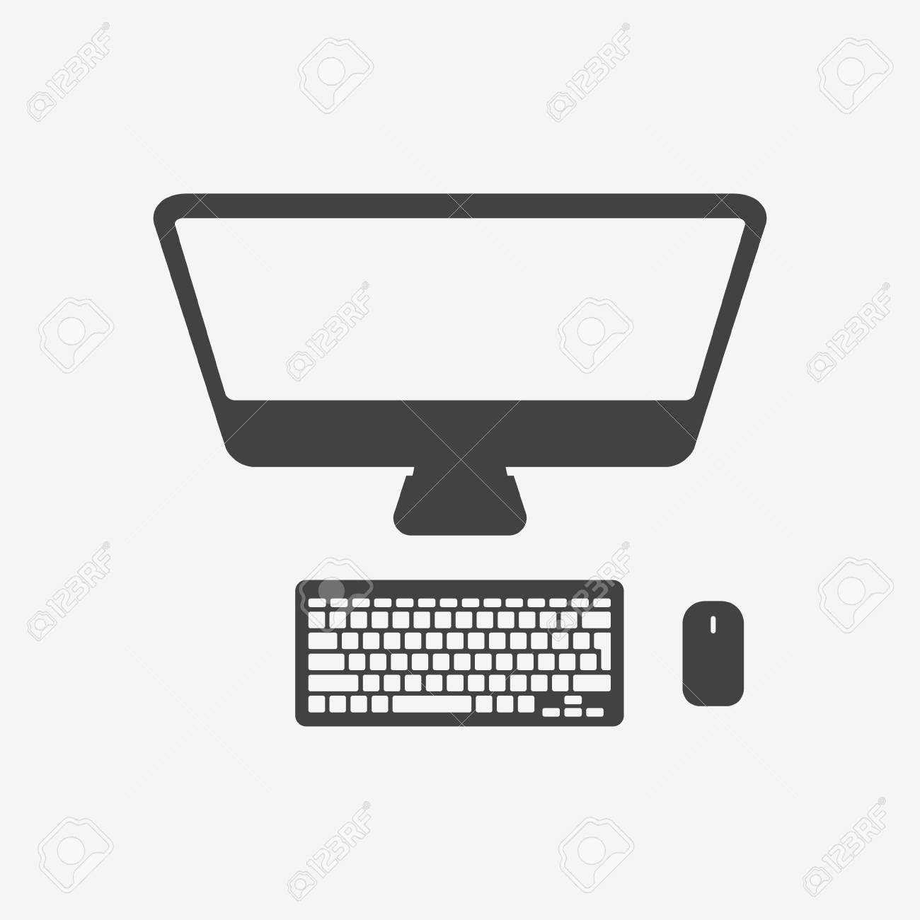モニター キーボード マウスのモノクロ アイコンとデスクトップのパソコンです ベクトルの図 のイラスト素材 ベクタ Image モニター キーボード マウスのモノクロ アイコンとデスクトップのパソコンです ベクトルの図 のイラスト素材 ベクタ Image
