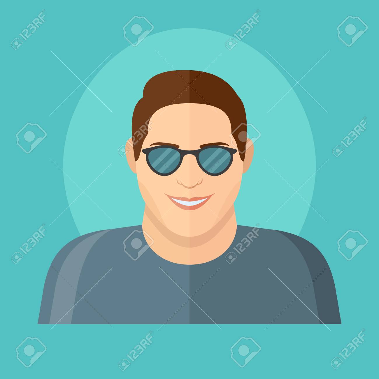 サングラスフラットスタイルのアイコンで笑顔の若者 男性のキャラクター 男顔ベクトルイラスト のイラスト素材 ベクタ Image サングラスフラットスタイルのアイコンで笑顔の若者 男性のキャラクター 男顔ベクトルイラスト のイラスト素材 ベクタ Image