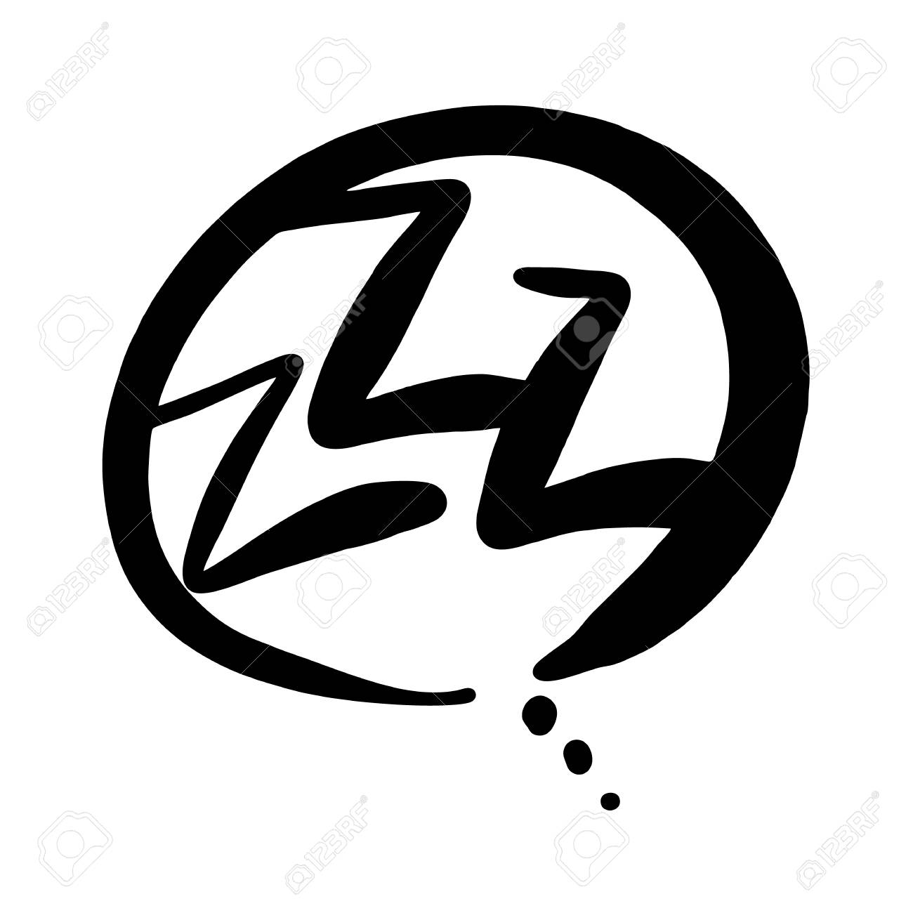 sleep comic bubble zzz sleeping bubble icon hand drawn vector
