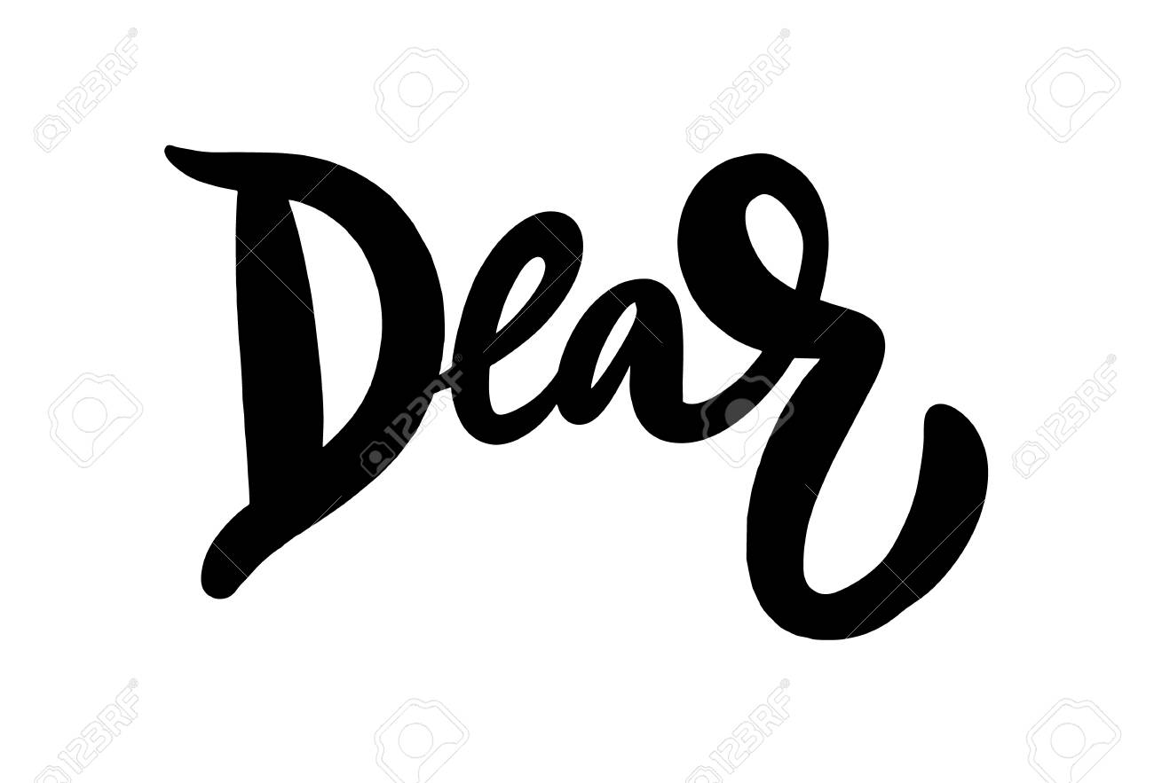 dear tag hand drawn
