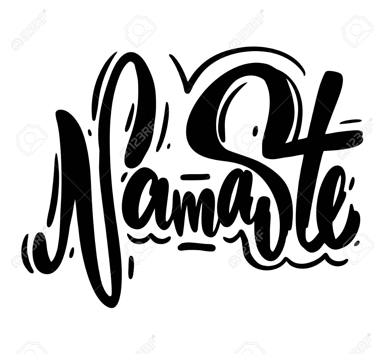 namaste quote about happiness modern calligraphy phrase vector royalty free cliparts vectors and stock illustration image 127112395 123rf com