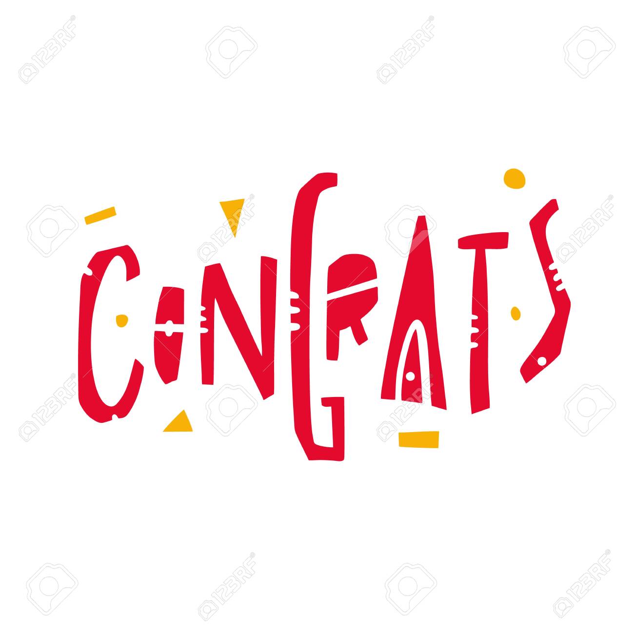 Congrats hand drawn vector lettering for congratulations card,.. photo about Congratulations Card Printable titled Congrats hand drawn vector lettering for congratulations card,..