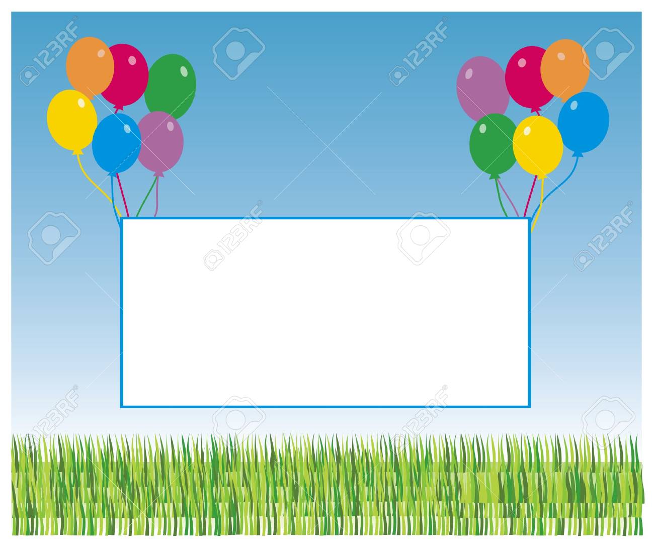 Farbe Ballons Kostenlos Auf Horizontalen Weissen Rahmen Lizenzfreie Fotos Bilder Und Stock Fotografie Image