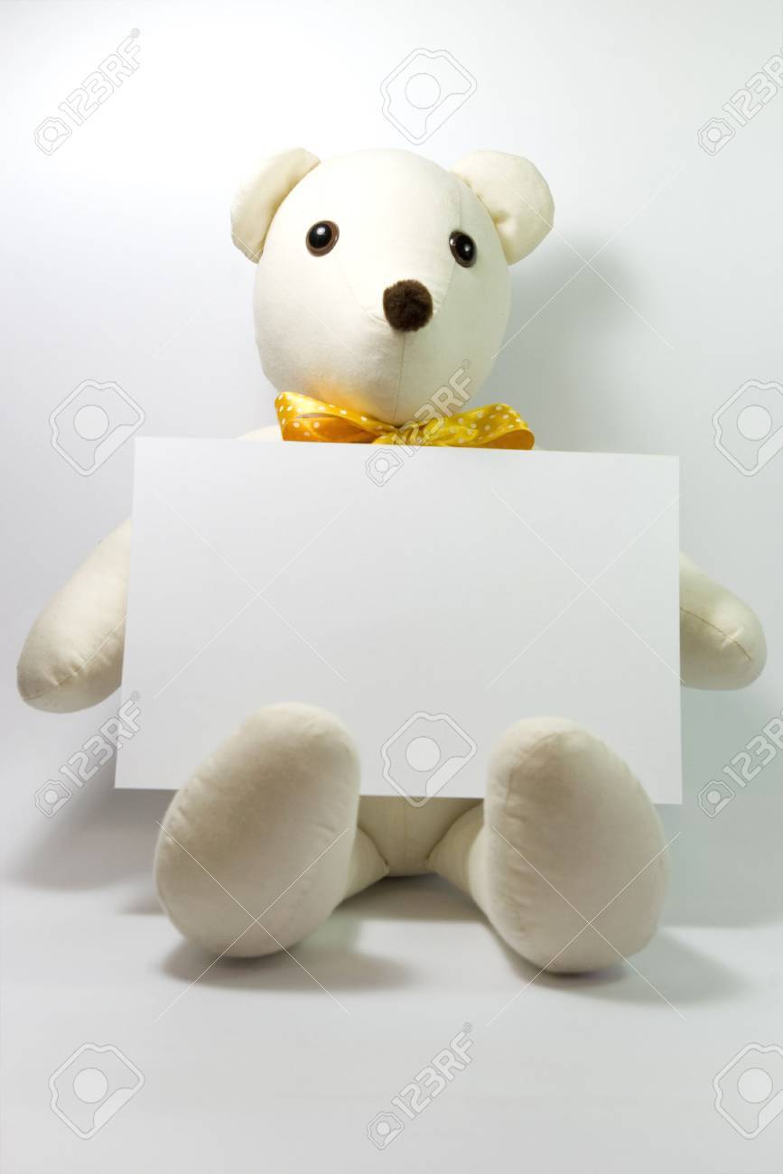 yellow and white teddy bear